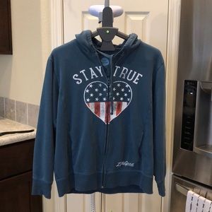 Life Is Good Zip Hoodie size large
